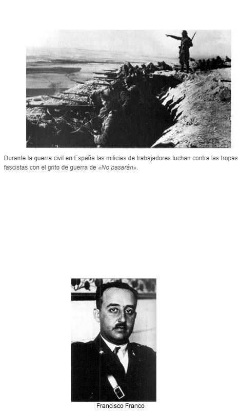 n golpe militar encabezada por Francisco Franco
